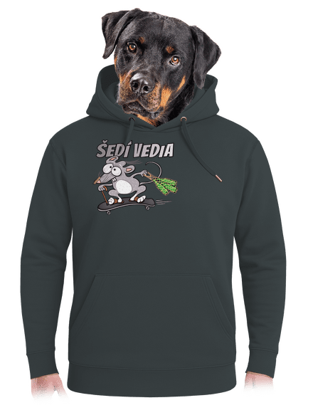 Šedí vedia - myšiak unisex mikina premium Charcoal