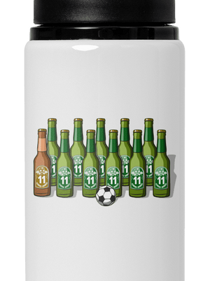 Futbalová jedenástka flaša na vodu White