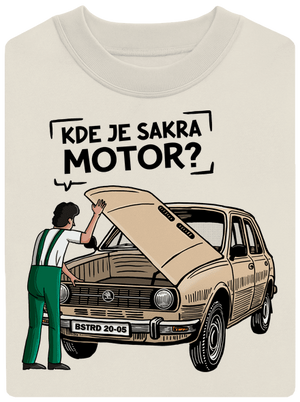 Kde je motor? unisex mikina bez kapucne Off White