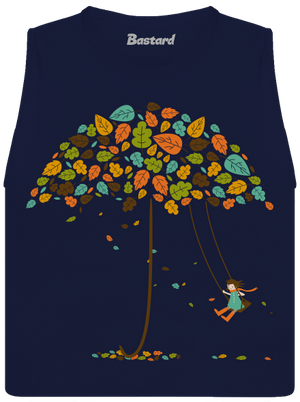 Radosť z jesene dámske tielko voľné Navy