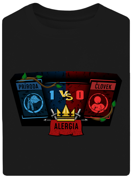 Príroda vs. človek unisex tričko oversized Black