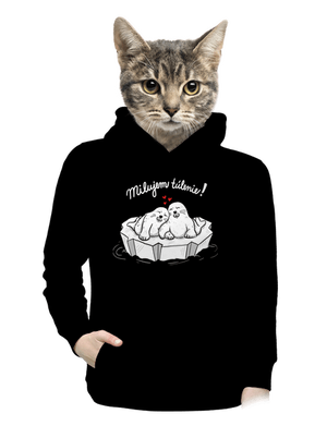 Milujem túlenie dámska mikina klokanka Black