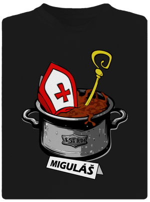 Miguláš pánske športové tričko Black