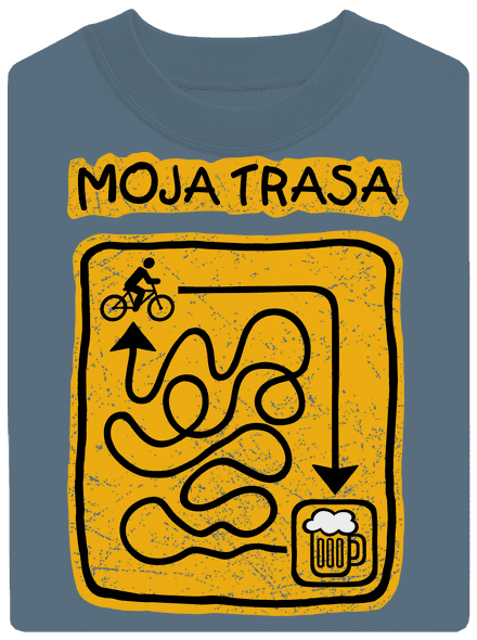 Moja trasa unisex mikina bez kapucne Nordic Blue
