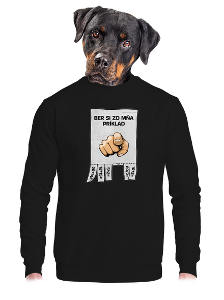 Ber si zo mňa príklad unisex mikina bez kapucne Black