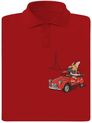 Francúzsky buldoček pánska polokošeľa Red Mal