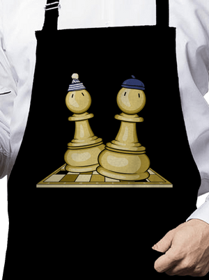 Šach a Mat zástera Black