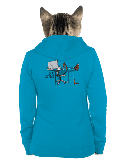 Home Office dámska mikina na zips Blue Atol