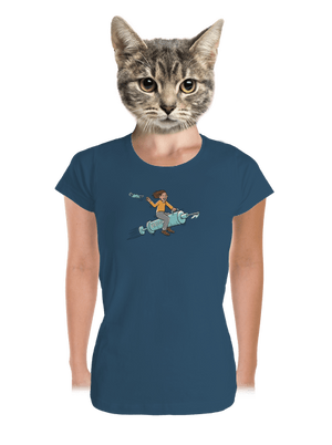 Oslobodenie dámske tričko prémium Petrol Blue