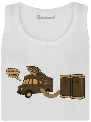 Točená čokoládová dámske tielko klasické White