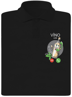 Biele víno volá pánska polokošeľa Black