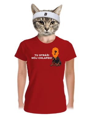 Tu strážim ja dámske športové tričko Red Mal