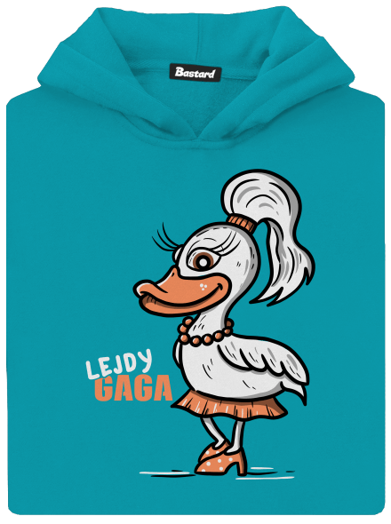 Lejdy Gaga detská mikina klokanka Hawaiian Blue
