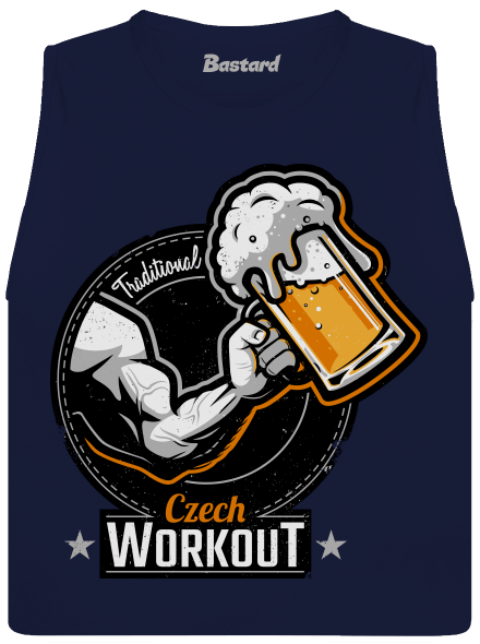 Czech workout dámske tielko voľné Navy