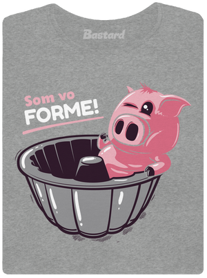 Vo forme dámske tričko Dark Gray Melange