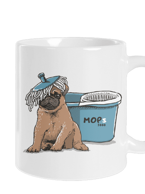 Mops klasický hrnček White