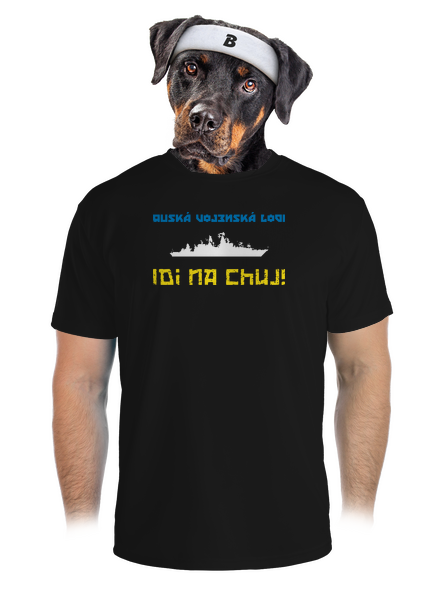 Ukrajina - Lodi idi na chuj pánske športové tričko Black