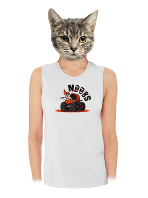 Monster stroller dámske tielko voľné White