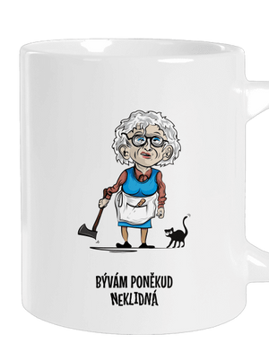 Neklidná - vlastný text veľký hrnček White