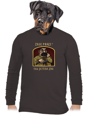 Zase práce? pánske dlhý rukáv Bear Brown