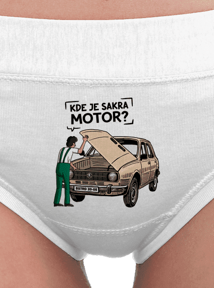 Kde je motor? dámske nohavičky White