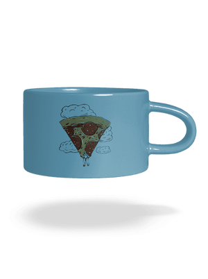 Pizzašutista hrnček makronka Blue Macaron