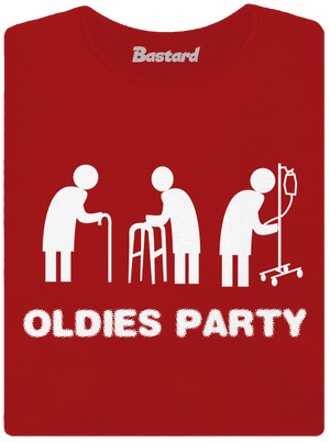 Oldies party dámske tričko s lemom Red Mal