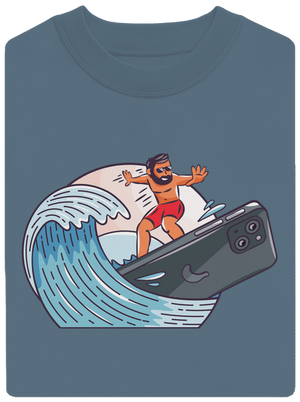 Som surfer unisex mikina bez kapucne Nordic Blue