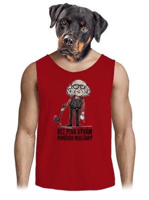 Neklidný bez piva pánske tielko Red