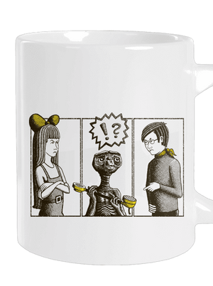 E. T. volať domov veľký hrnček White