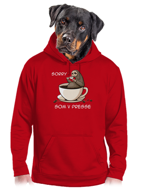 V presse pánska mikina klokanka Red