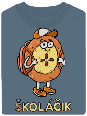 Školáčik unisex mikina bez kapucne Nordic Blue