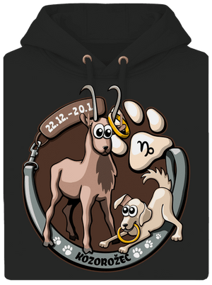 Psí horoskop: Kozorožec unisex mikina premium Dark Black