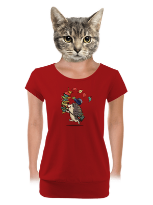 Listár dámske tričko s lemom Red Mal