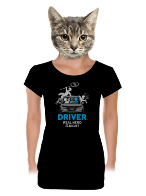 Driver dámske tričko s lemom Black