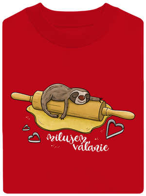 Milujem váľanie unisex mikina bez kapucne Red