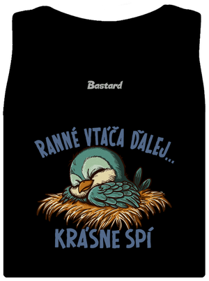 Ranné vtáča spí dámske tielko klasické Black