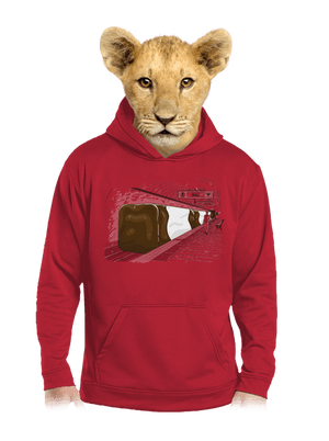 Metro detská mikina klokanka Fire Red