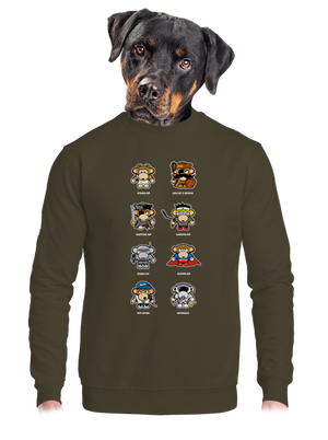 unisex mikina bez kapucne