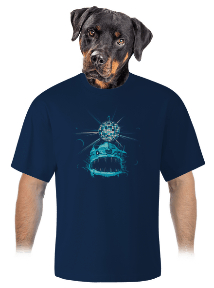 Morský discočert unisex tričko oversized Midnight Blue