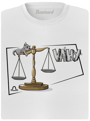 Mačací horoskop: Váhy dámske športové tričko White