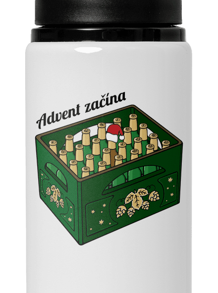 Advent začína flaša na vodu White