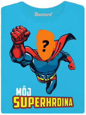 Môj superhrdina dámske tričko s lemom Blue Atol