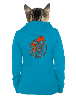 Cyklistický horoskop: Býk dámska mikina na zips Blue Atol