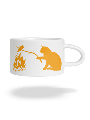 Mačka a myš hrnček makronka White