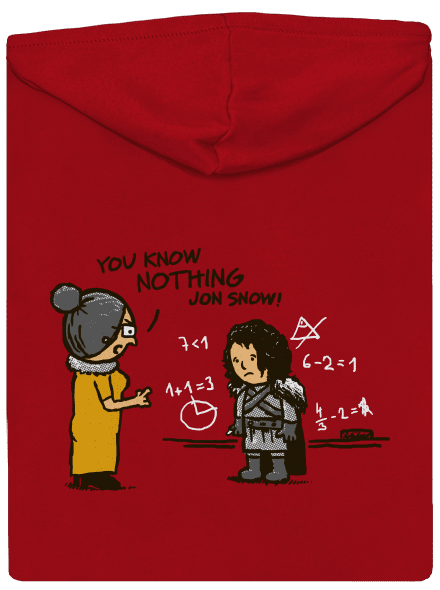 You Know Nothing pánska mikina na zips Red