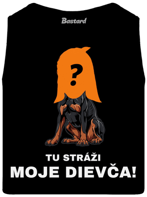 Tu strážim ja pánske tielko Black