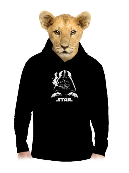 Darth Star detská mikina klokanka Black