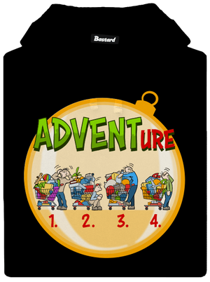 Adventure pánska mikina klokanka Black