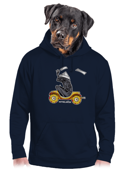 Votrelníček pánska mikina klokanka Navy